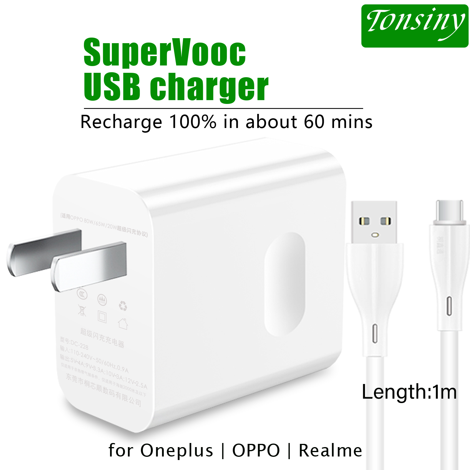 For Realme Charger, Super Dart for Realme 10 11 Pro/Gt5/C55/c35/c53 Adapter,SuperVooc charger for OPPO, Warp charger for Oneplus. 