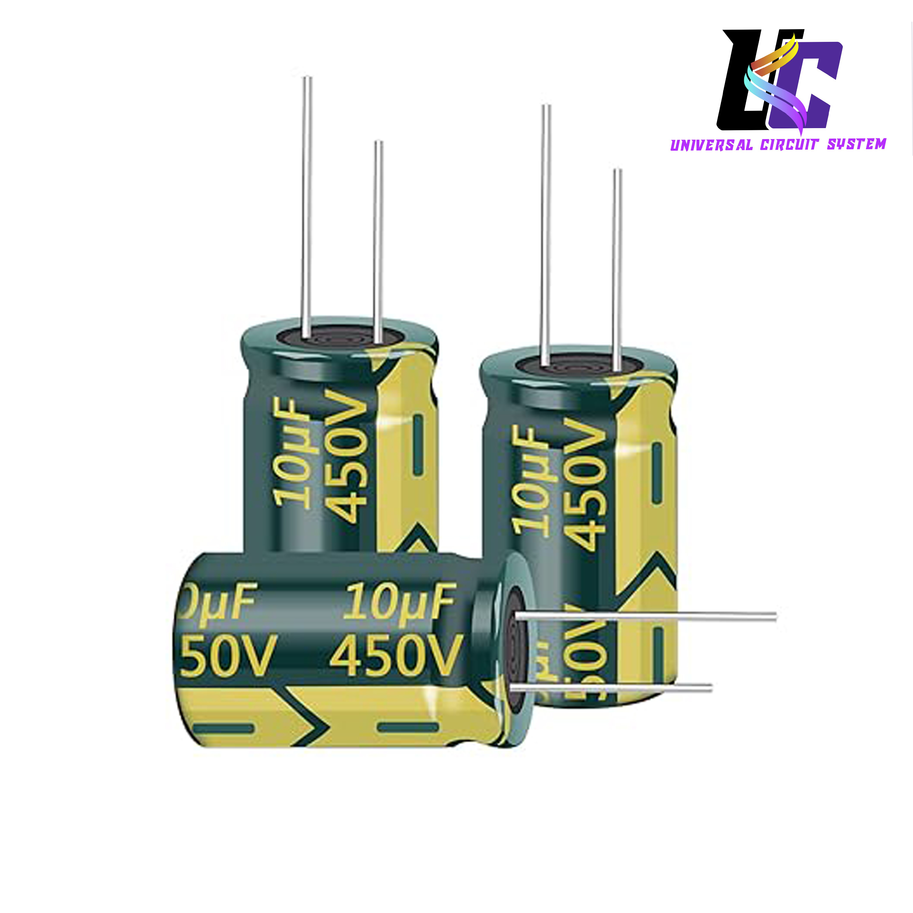 2 psc 450V 10UF Capacitor 10X17MM(0.39x0.67in) High Frequency Aluminum Electrolytic Capacitors for TV, LCD Monitor, Game