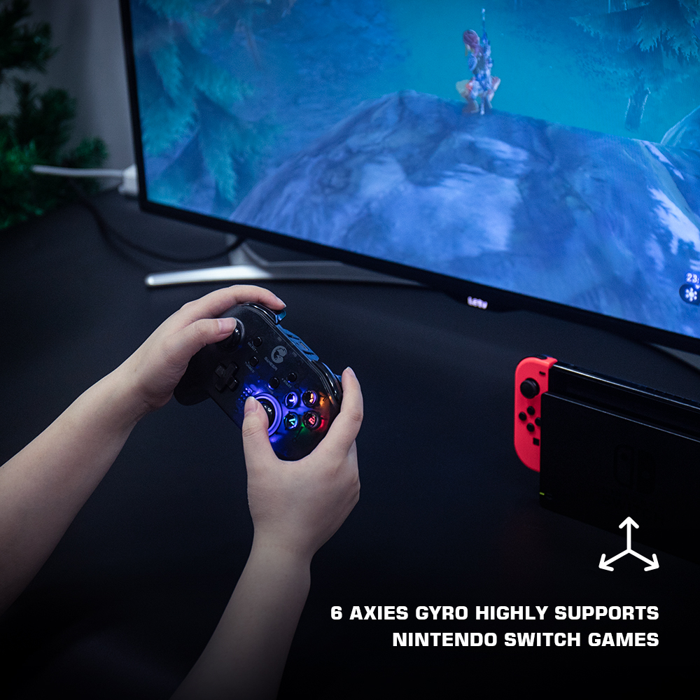 GameSir T4 Pro Bluetooth Game Controller 2.4G Wireless Gamepad applies to Nintendo Switch Apple Arcade MFi Games Android Phone. 