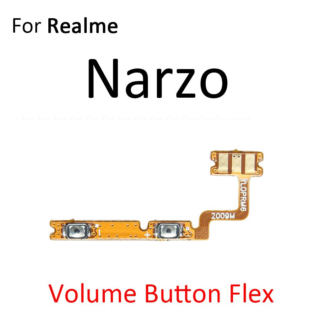 Power ON OFF Mute Switch Control Key Volume Button Flex Cable Parts For OPPO Realme Narzo 10 10A 20A 20 Pro. 