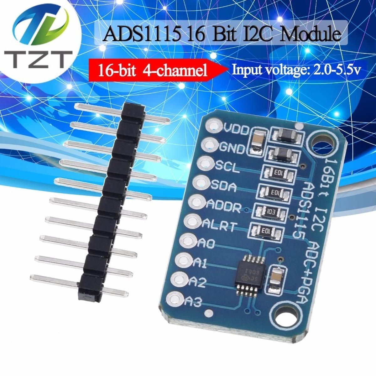 【happy one】TZT 16 Bit I2C ADS1115 Module ADC 4 channel Pro Gain Amplifier Arduino
