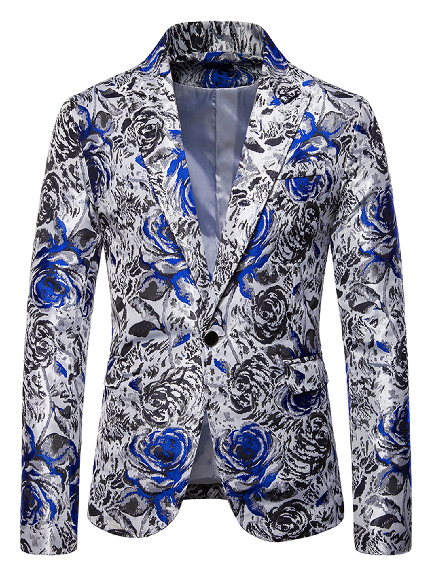 rose print blazer