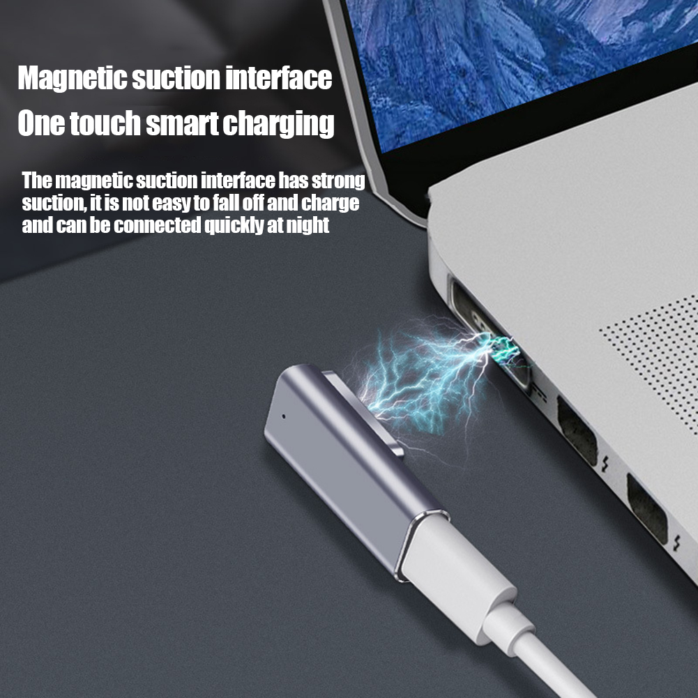 Magnetic USB C Adapter Type C/DC5521 to Magsafe* 2 /Magsafe1 Connector PD Quick Charge Adapter For MacBook Air/Pro. 