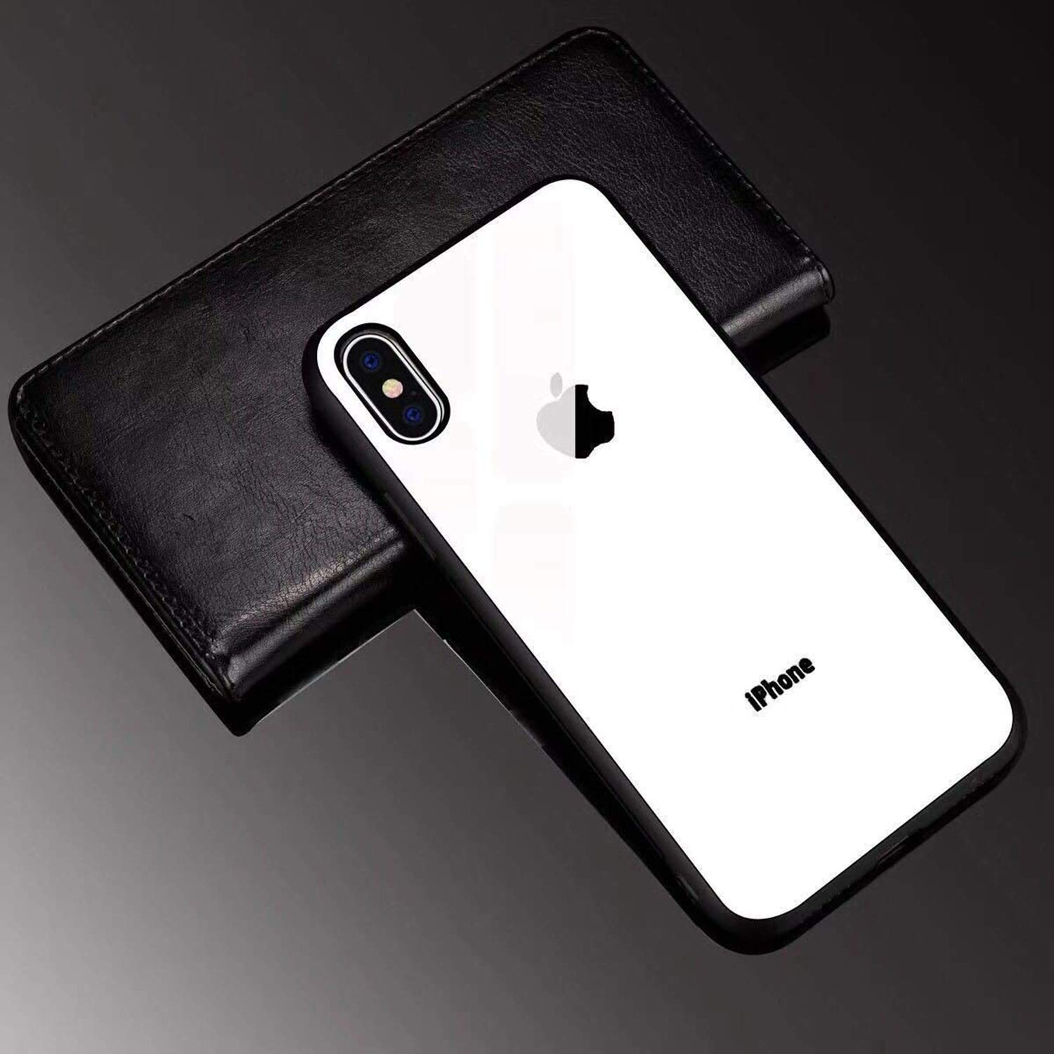 For Apple iPhone X / iphone XS HONG KONG DESIGN Scratchproof Tempered Glass bake Cover Case. 