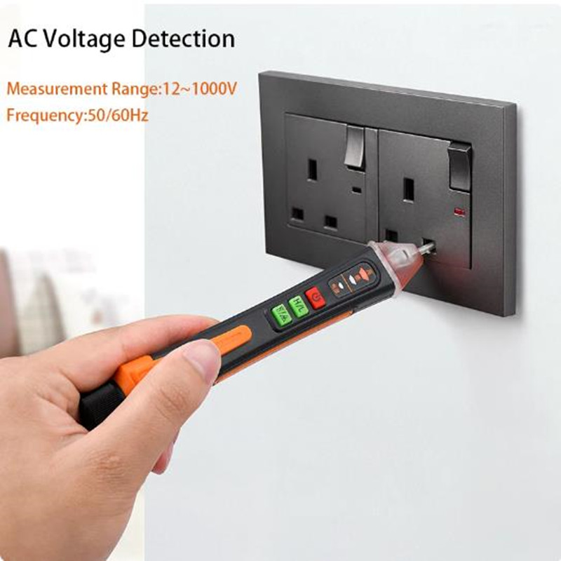T-02A Non-Contact Voltage Detector Electrical Tools Voltage Indicator Tester Pen Voltage Test Smart Breakpoint Finder 12-1000V. 