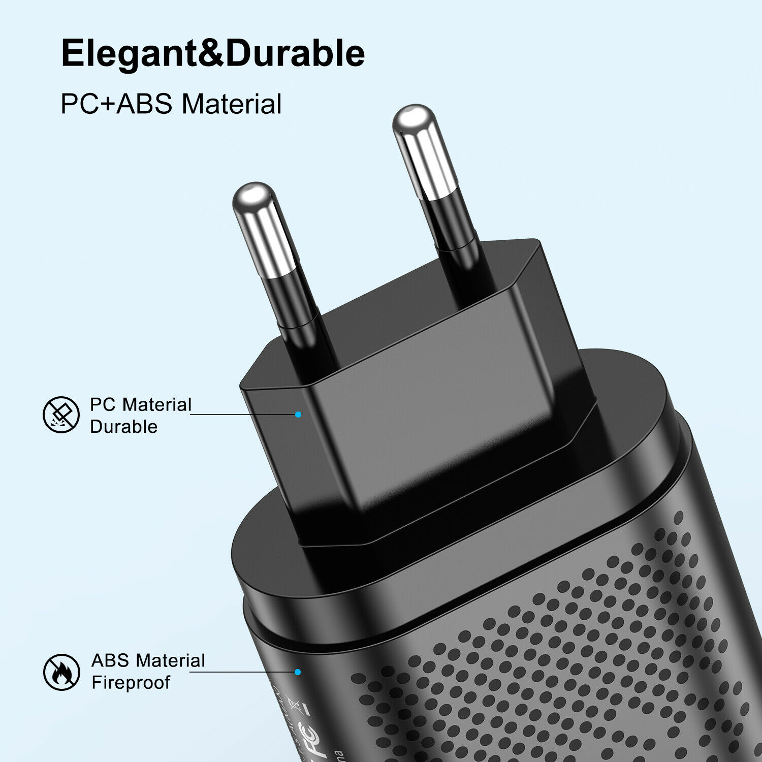 18W PD Fast Charger USB C Quick Charging QC 3.0 Phone Adapter US EU Plug Type-C for Android. 