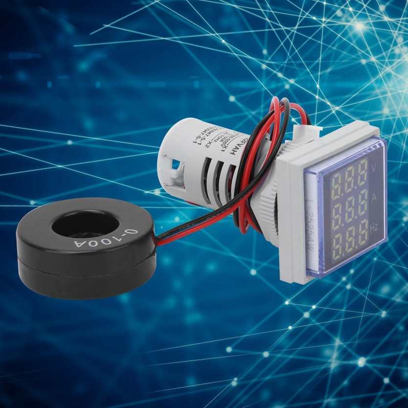 Nax Voltmeter Ad112-22 Fvah Small 3-Digit Display Single-Phase Frequency Indicator For 20-75 Hz ± 2% Error Hertz Tester 0-100A. 