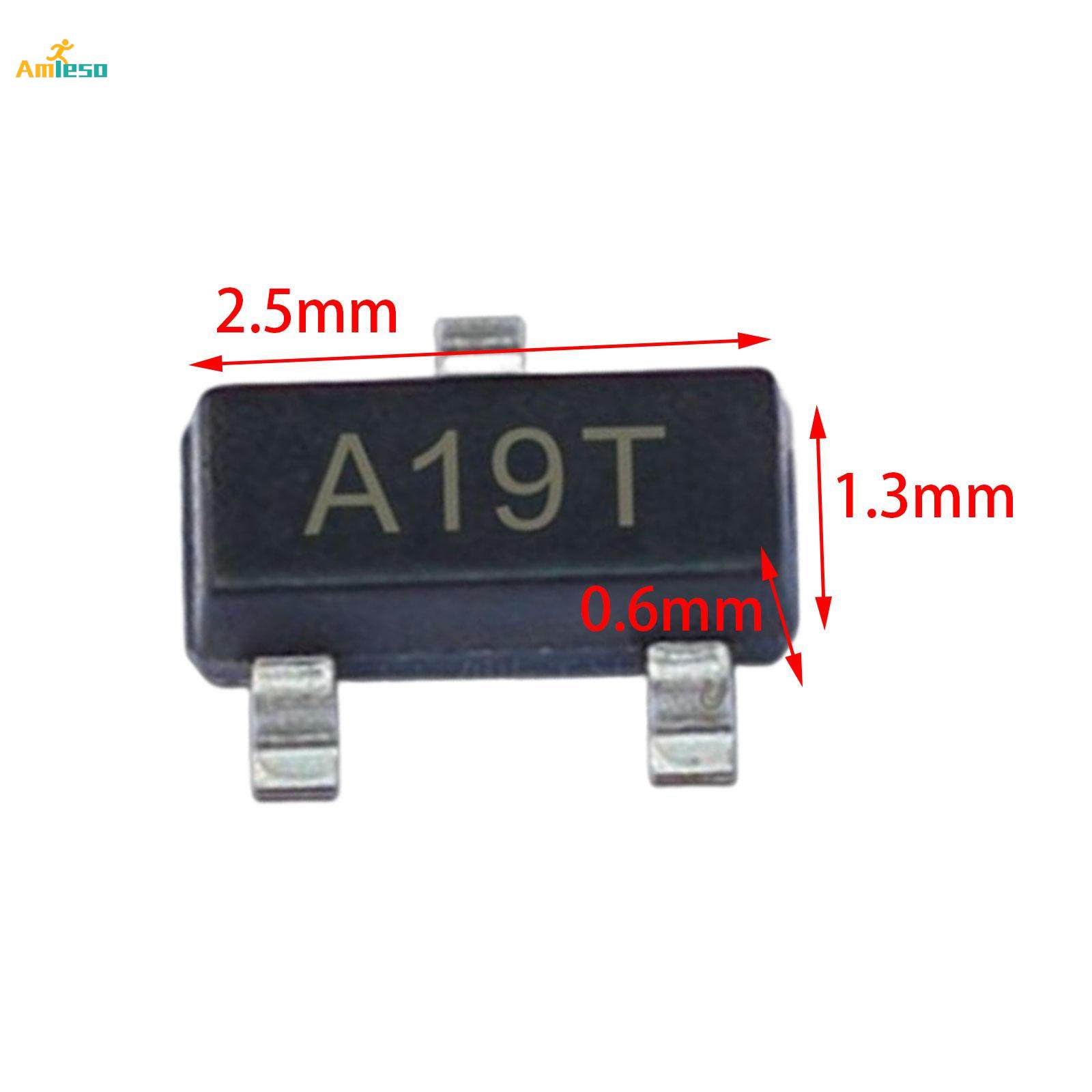 100 Pieces AO3401 Field Effect Transistor A19T Sot-23 Low Power Dissipation. 
