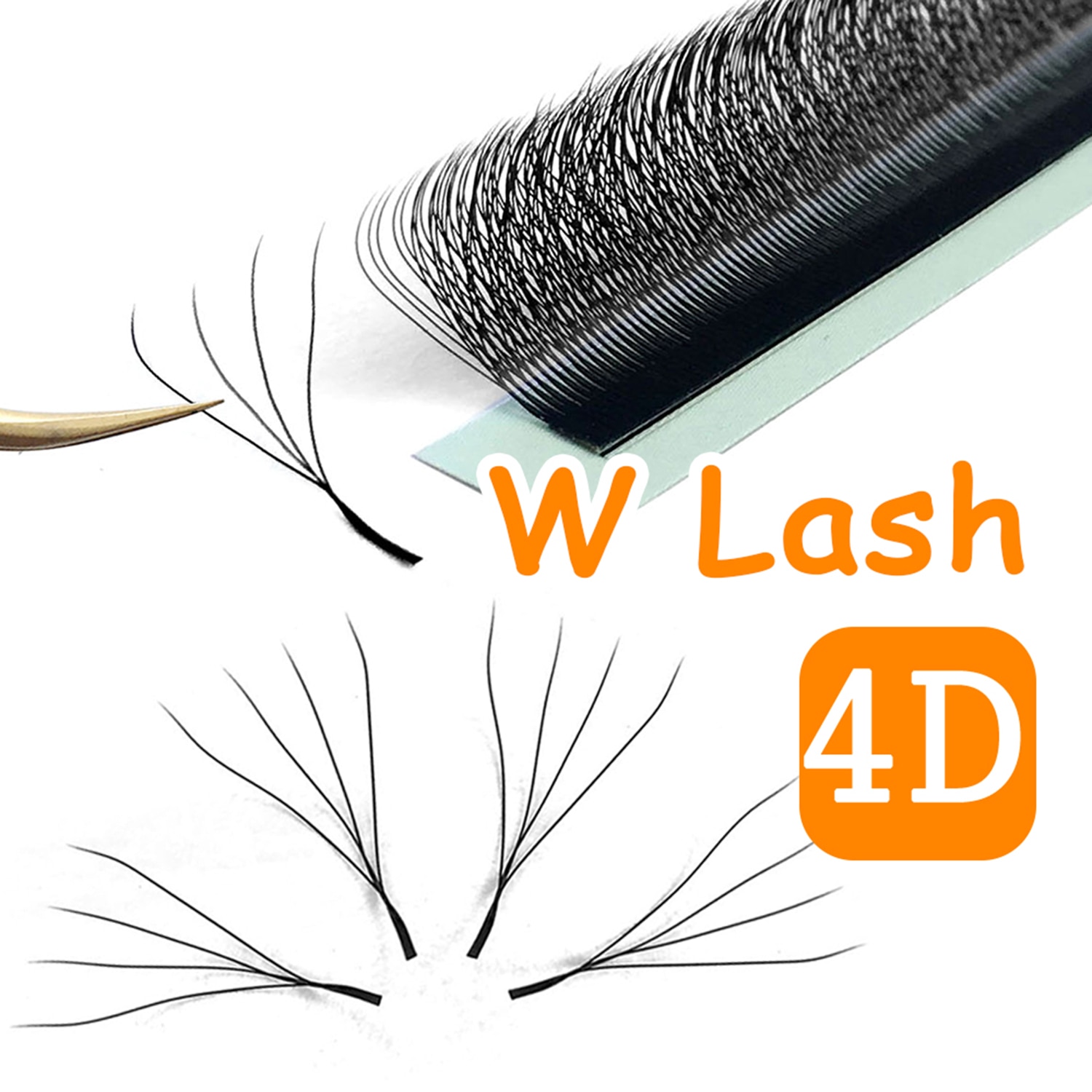 4D W Eylash Extension 5D 3D Russia Volume W Lash Fluffy Premade Fans Clover Mink Faux Cil Lashes Dolly Hybrid Eyelash 3D Cilios Abandon Abandon. 