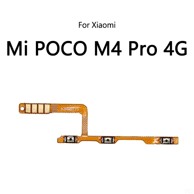 Power Button Switch Volume Mute Button On / Off Flex Cable For Xiaomi Mi POCO C3 C40 M4 Pro 5G 4G M5 M5S Pocophone. 