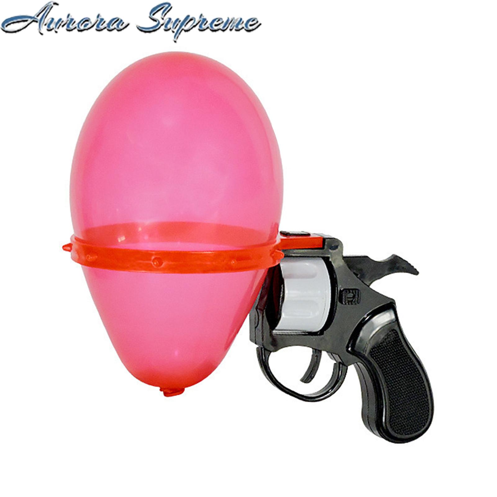 Balloon Shooter Game Russian Roulette Revolver Toy with 10 Balloons Fun Party Game for Bar Interactive Pranks Desktop Lucky Turntable Wheel Shooter Balloon Popping Party Game. 