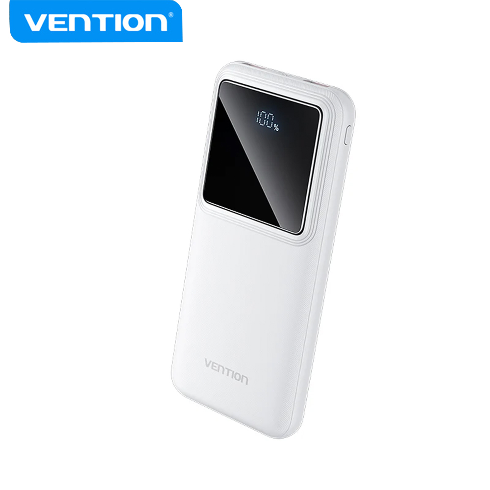 VENTION  10000mAh LED Display Power Bank FHKB0/FHKW0 - 22.5W/20W PD output - Simultaneous Charging - Smart Digital Display - Long Backup Power Bank. 