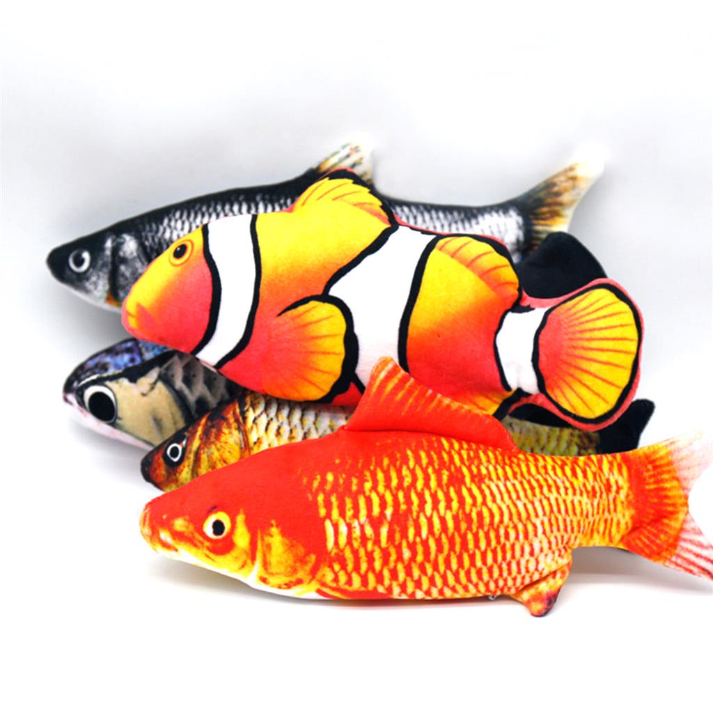 Electric Moving Cat Kicker Fish Toy Realistic Flopping Fish Wiggle Fish Catnip Toys Motion Kitten. 