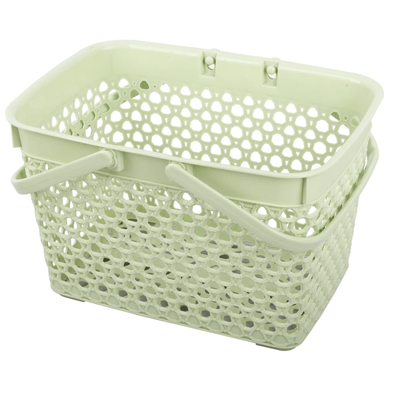 Kitchen Groceries Plastic Basket With Handle Eco-friendly Durable Hollow Baskets Kitchen Groceries Plastic Basket With Handle Eco-friendly Durable Hollow Baskets