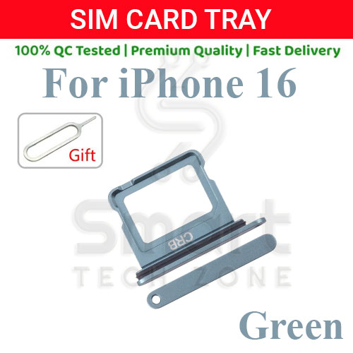 Apple iPhone 16/16 Pro/16 Pro Max Dual Sim Tray Slot with Sim Ejector Pin Replacement Part. 