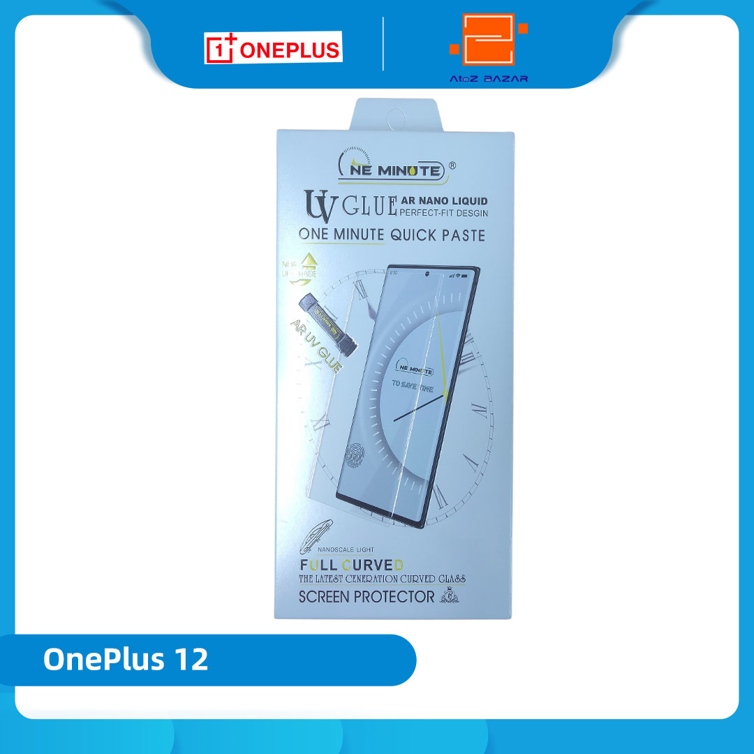 Yonpor One Minute series For OnePlus 12 - UV Glue Curved Tempered Glass Screen Protector With Easy Installation Kit