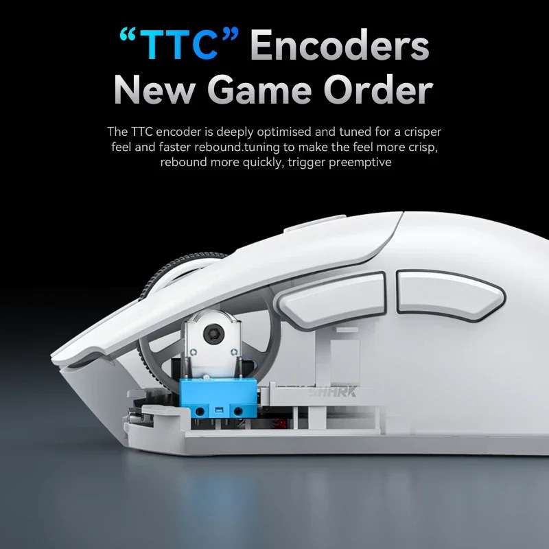Attack Shark R1 18000dpi Wireless Mouse, 1000Hz, Tri-mode Connection, PAW3311,Macro Gaming Mouse. 