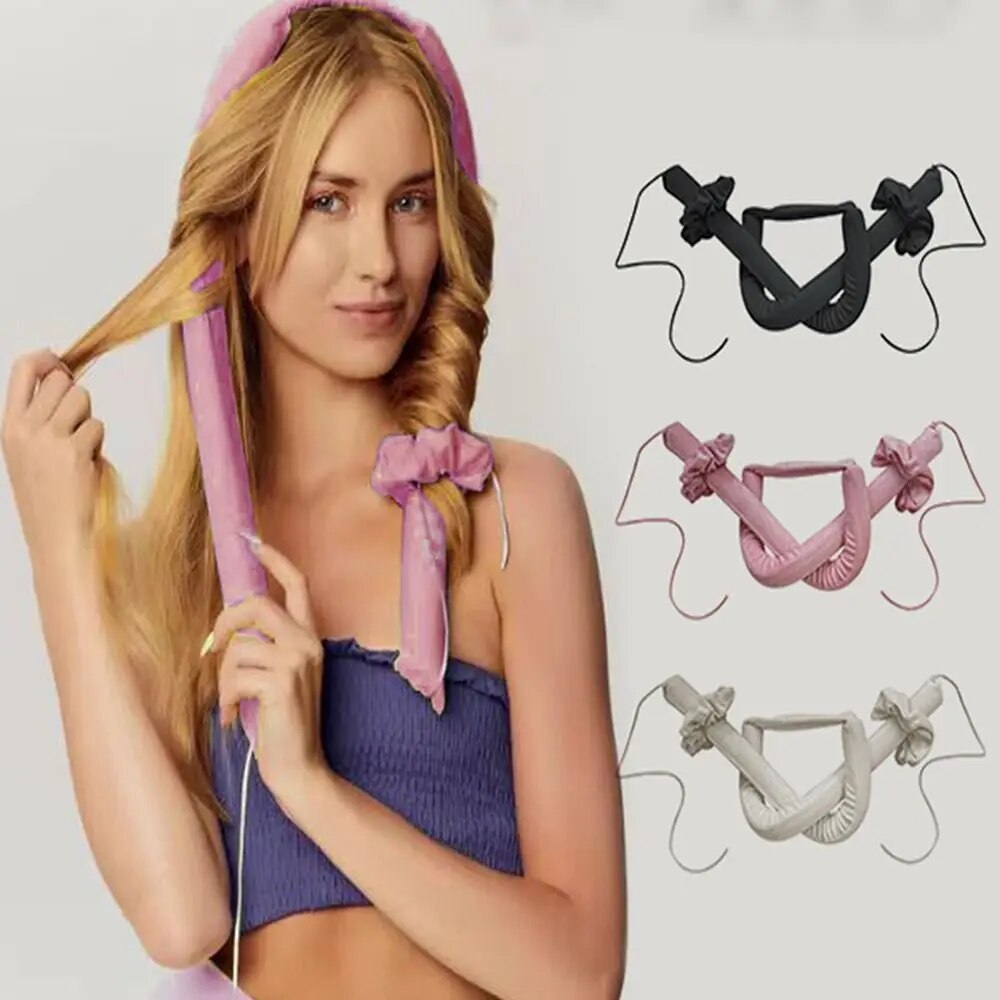【NEW】 Big Wave Heatless Curling Rod Soft Head Hair Curler Hair Rollers Non-Heat Curling Irons With Rope Wave Form Curl Rod Girl Women