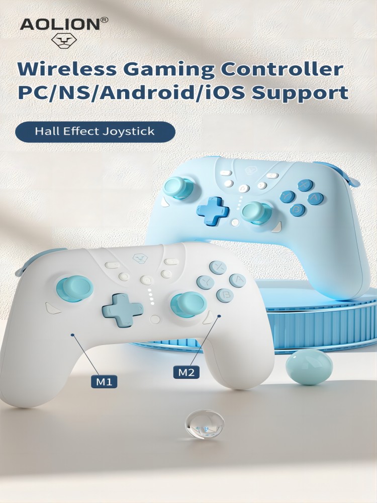 Aolion Wireless Hall Effect Controller Joystick Gamepad For Nintendo Switch Double Vibration Gamepad For NS/PC/IOS/Android/Steam