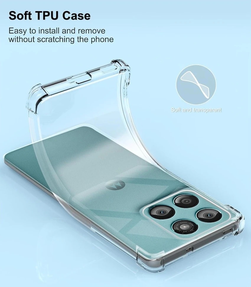 For Motorola Edge 60 stylus Case Soft Transparent Full Protection shockproof Armor Back Cover. 
