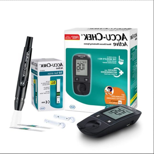 Accu_Chek Active Glucose Monitor With Free 10 Test Strips, Made in Germany. 