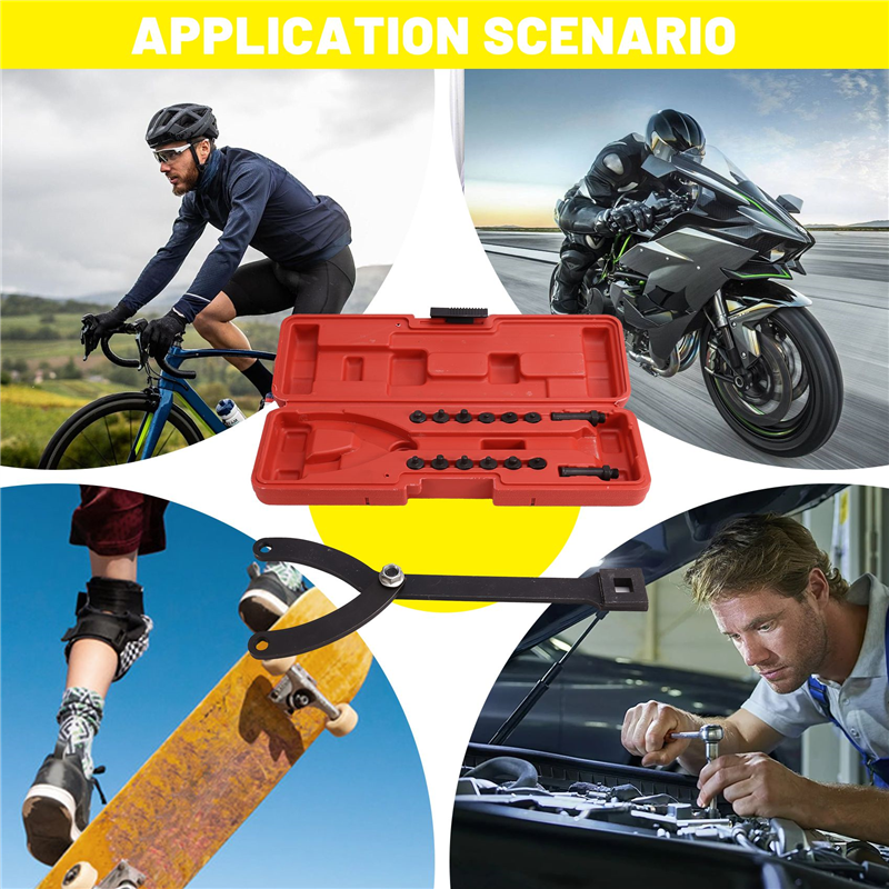 Spanner Wrench Adjustable Spanner Wrench Set Variable Pin Spanner Wrench for Cars, Motorcycles 15PCS. 