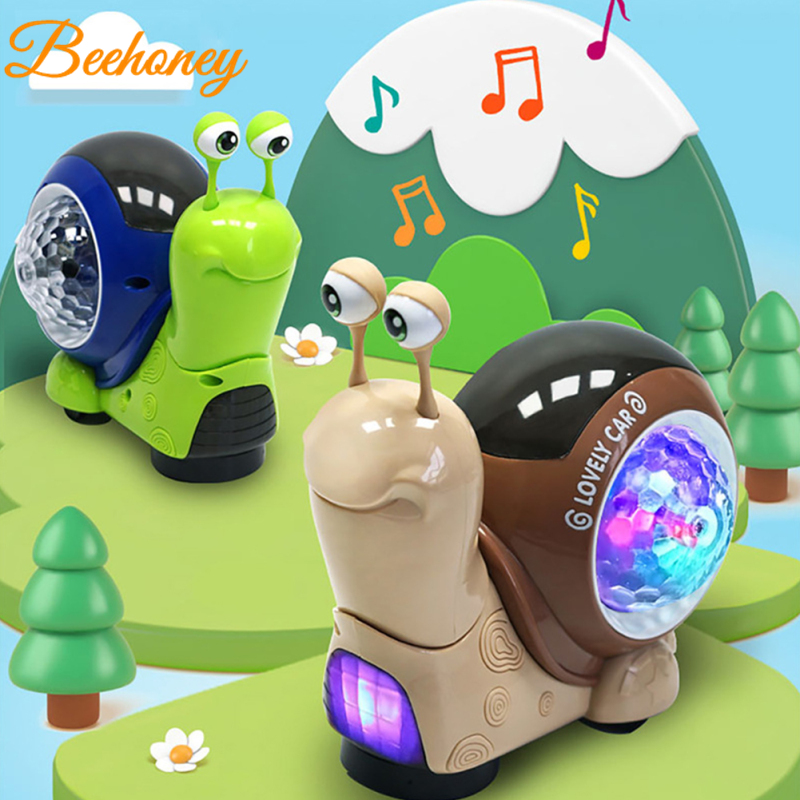 Snail toys 阿志 Magic trick Electric Snail Toy Universal Shaking Head Snail With Music Light