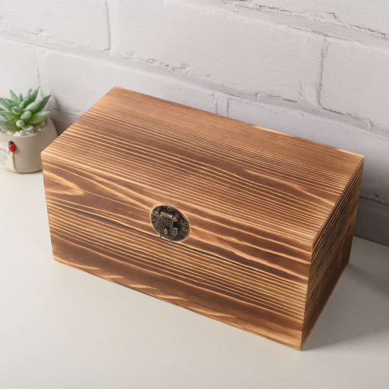 Organizer Box with Lock Wooden Storage Box Certificate Box Desktop Storage Box Rectangular Vintage Wooden Box Wooden Box Customized. 