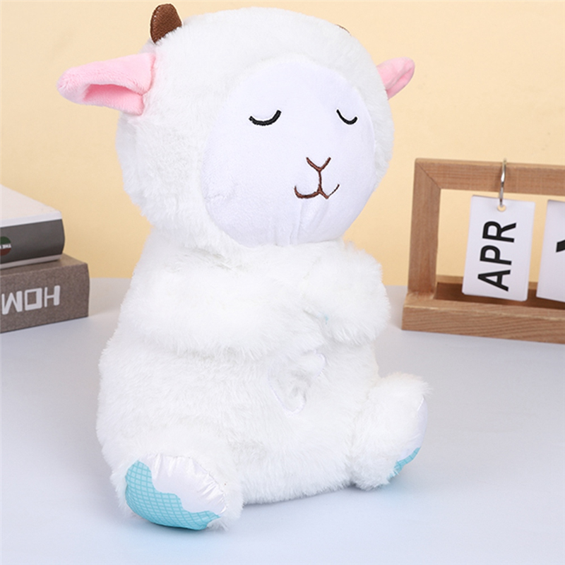 BreathingSleep and Playmate Musical Stuffed Baby Plush Toy with Light Sound Newborn Sensory Comfortable Easy Install -A. 
