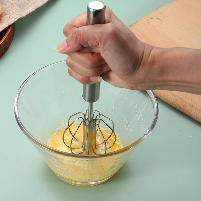 Home Semi-Automatic Stainless Steel Egg Whisk Household Whisk Cream Manual Whisk Egg Wirrel Egg Wrecker Egg Stick Baking. 