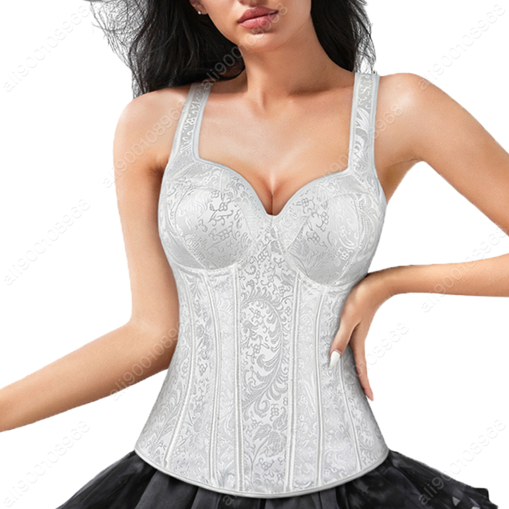 Gothic Corset Dress Women Black Corset with Straps Lace Skirt Burlesque Costume Steampunk Corset Top XS-7XL Plus Size. 