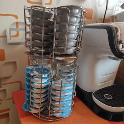 Promotion! Simple Style Rotating Capsule Coffee Pods Holder Storage Rack For 64 Tassimo Capsules|Coffeeware Sets. 