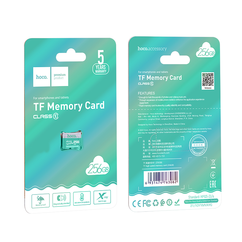 Hoco 256GB High Speed Class 10 U3 Micro SD Memory Card. 