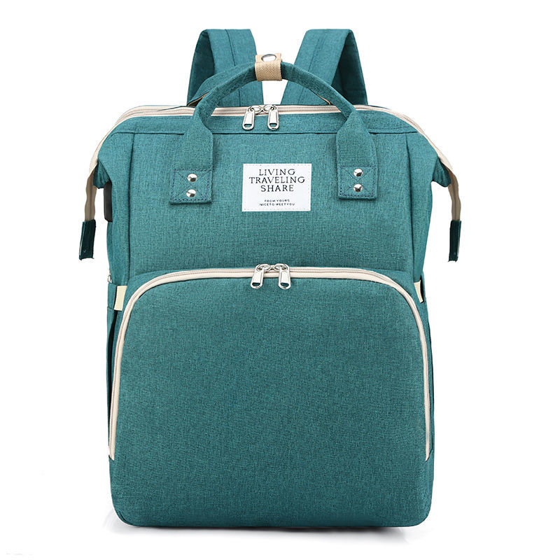 Portable Reclining Mummy Bag Folding Crib Large Capacity Multifunctional Baby Bag Mom Outing Backpack. 