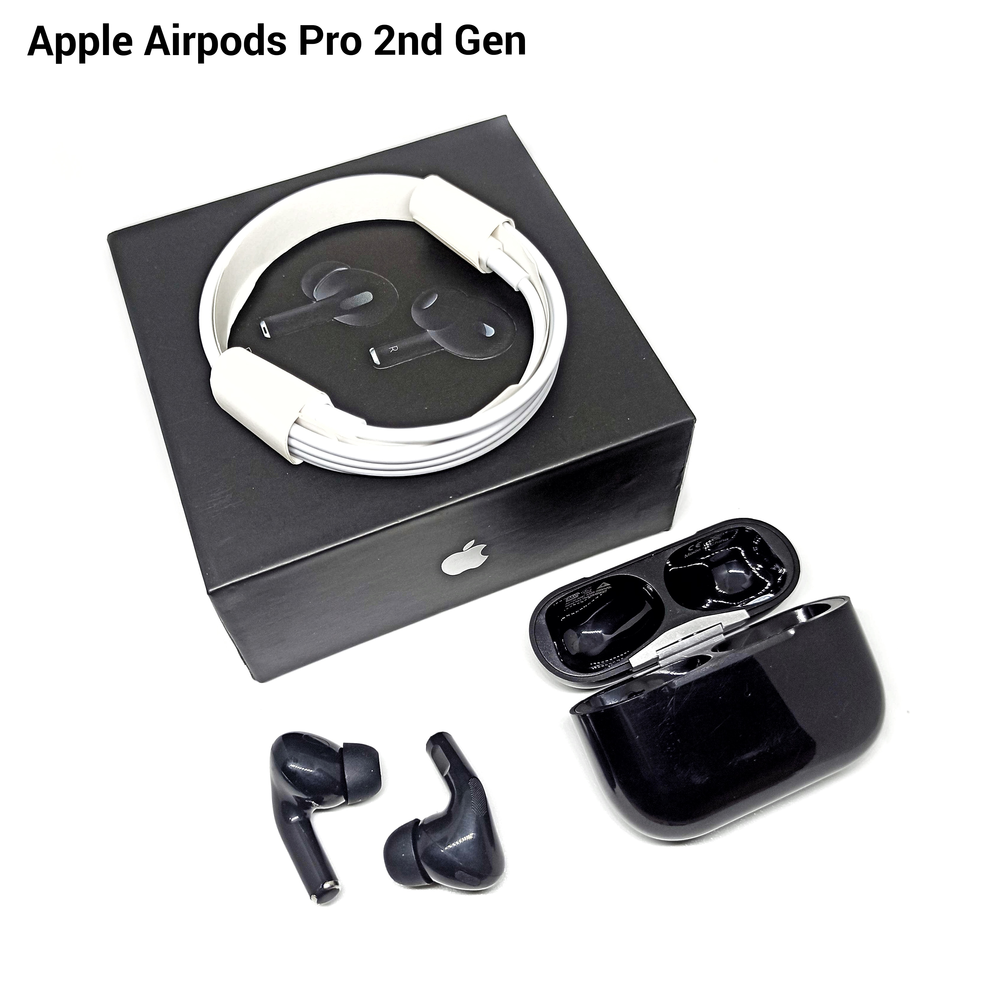 AirPods Pro 2nd Gen Black Edition Bluetooth Wireless Earbuds - Mastercopy. 