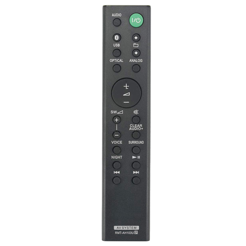 RMT-AH103U Replace Remote Control Audio Remote Control for Sony Soundbar HT-CT80 SA-CT80 HTCT80 SACT80. 