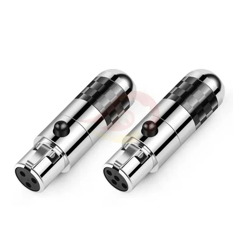 Mini XLR Female Connectors 3pin 4pin Rhodium Plated Audio Plug Headphone Adapter Speaker HIFI Mic Jack XLR Balance Cable DT1770