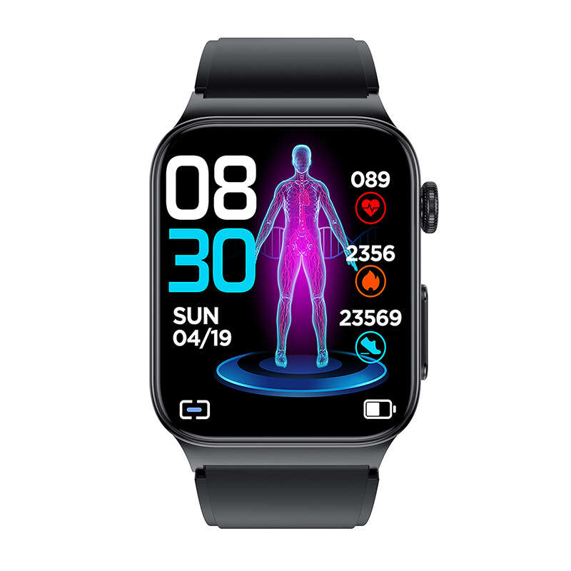 E500 smartwatch temperature, heart rate, ECG+PPG smart wristband sports watch high-definition display. 