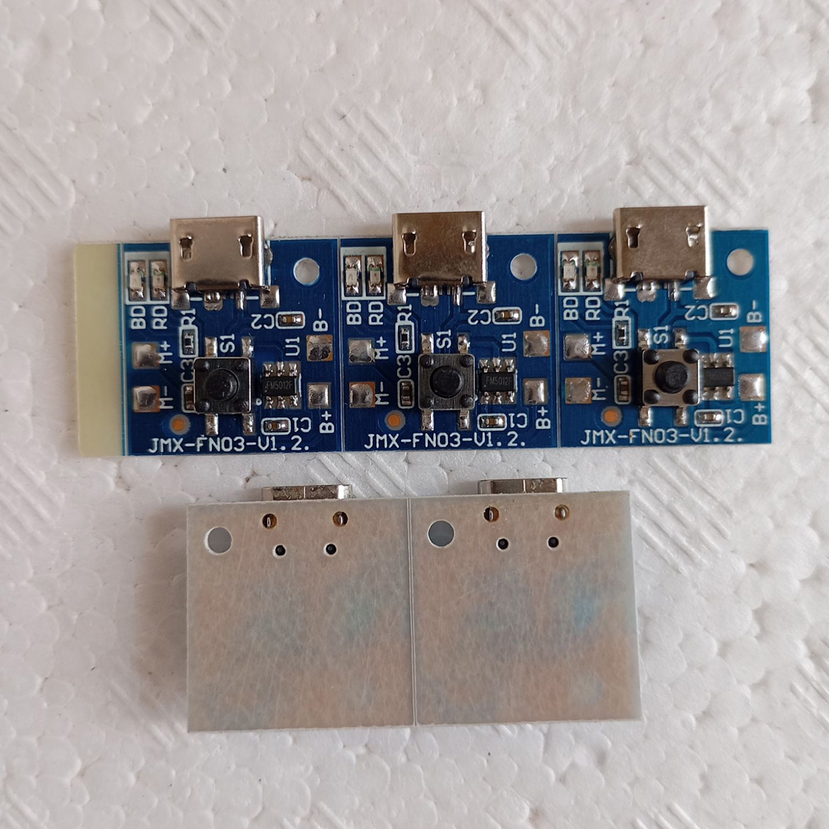 Mini Rechargeable Fan Circuit 3 Step Fan Speed Control & LED Light Control Replacement Parts. 
