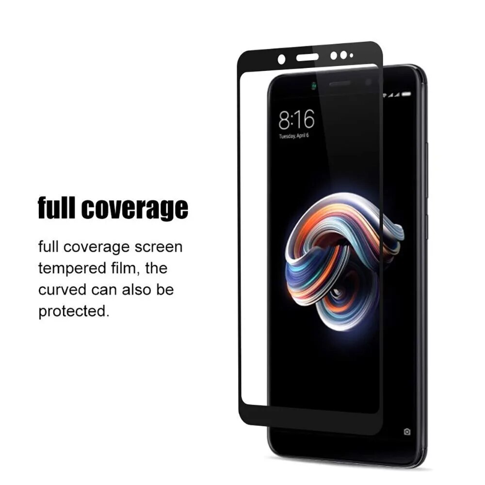 3D Full Cover Black Tempered Glass For Lenovo K5 Play L38011 K5 Pro L38041 for Lenovo A5 L18011 Screen Protector Protective Film. 