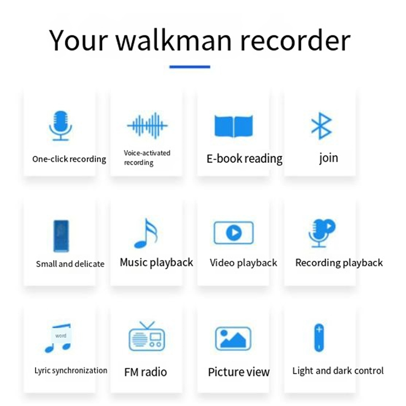 MP3 Player Without Bluetooth M13 Walkman 1.5 Inch 128x160 Pixels,64GB. 