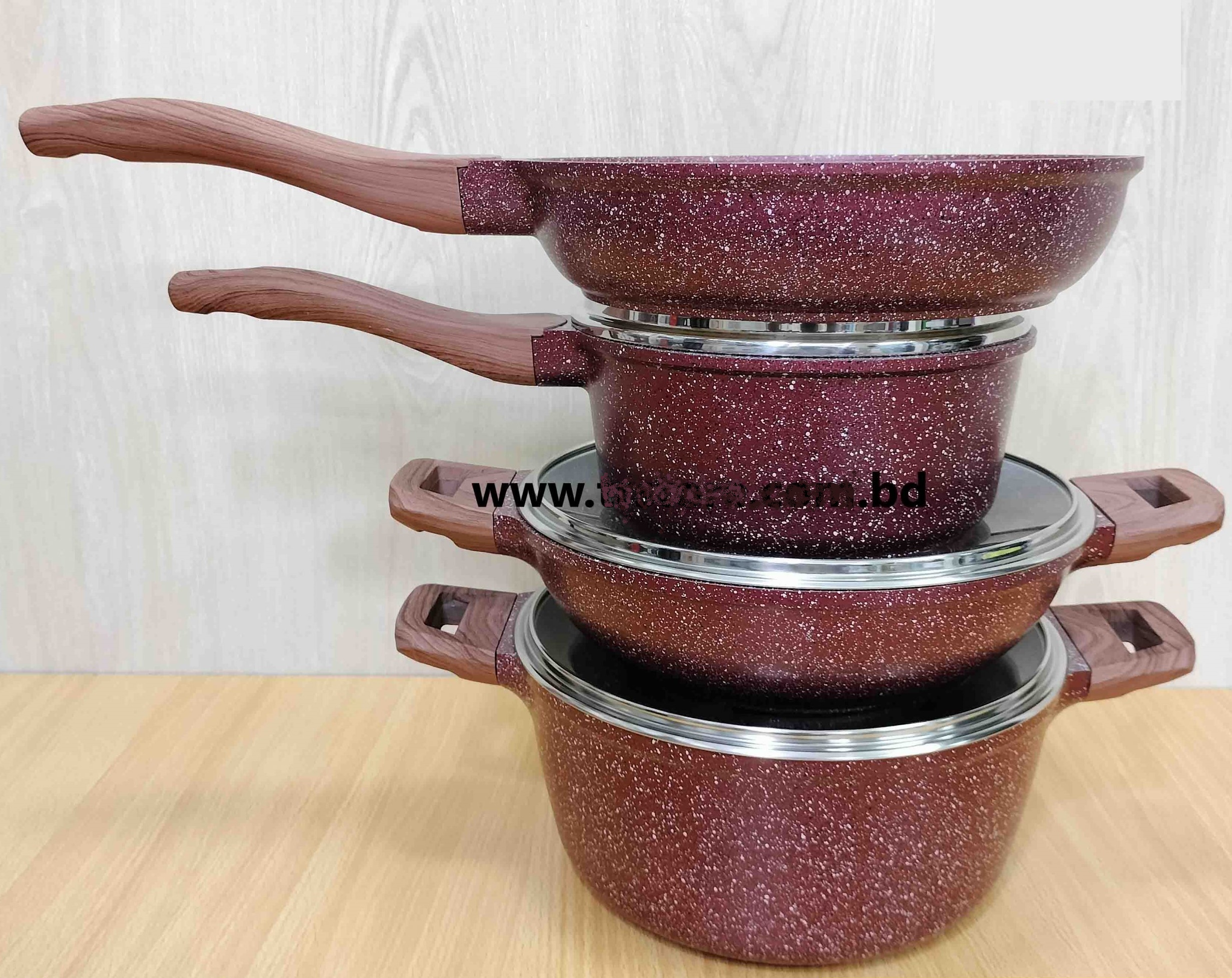 MGC 7 Pieces Die-Casting Aluminum Cookware Set (INDUCTION). 