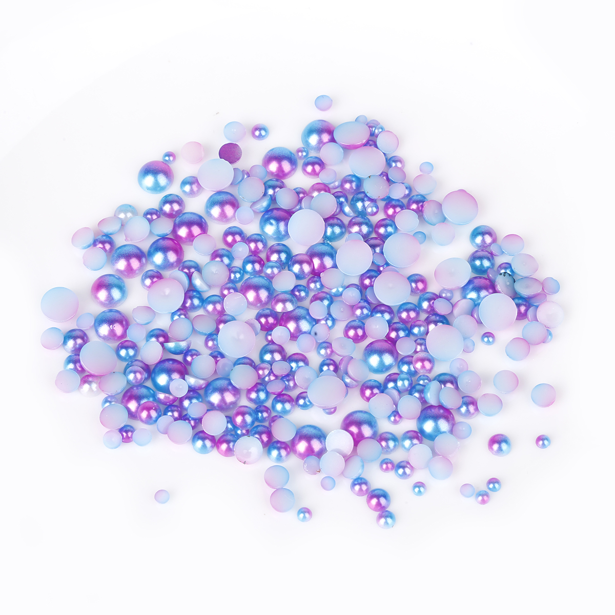 【Toy life hall】Imitation Colorful Beads NO HOLE DIY Plastic Beads for Jewelry Making