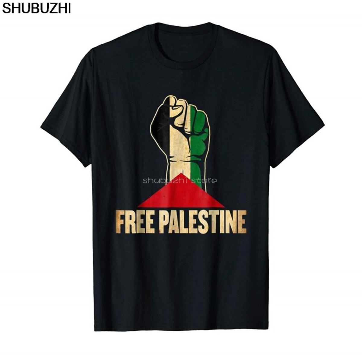 Free Palestine - Palestine Flag T-Shirt Men/Men cotton Funny Cotton Top Tees Short Sleeve Short Sleeve T Shirts sbz5504