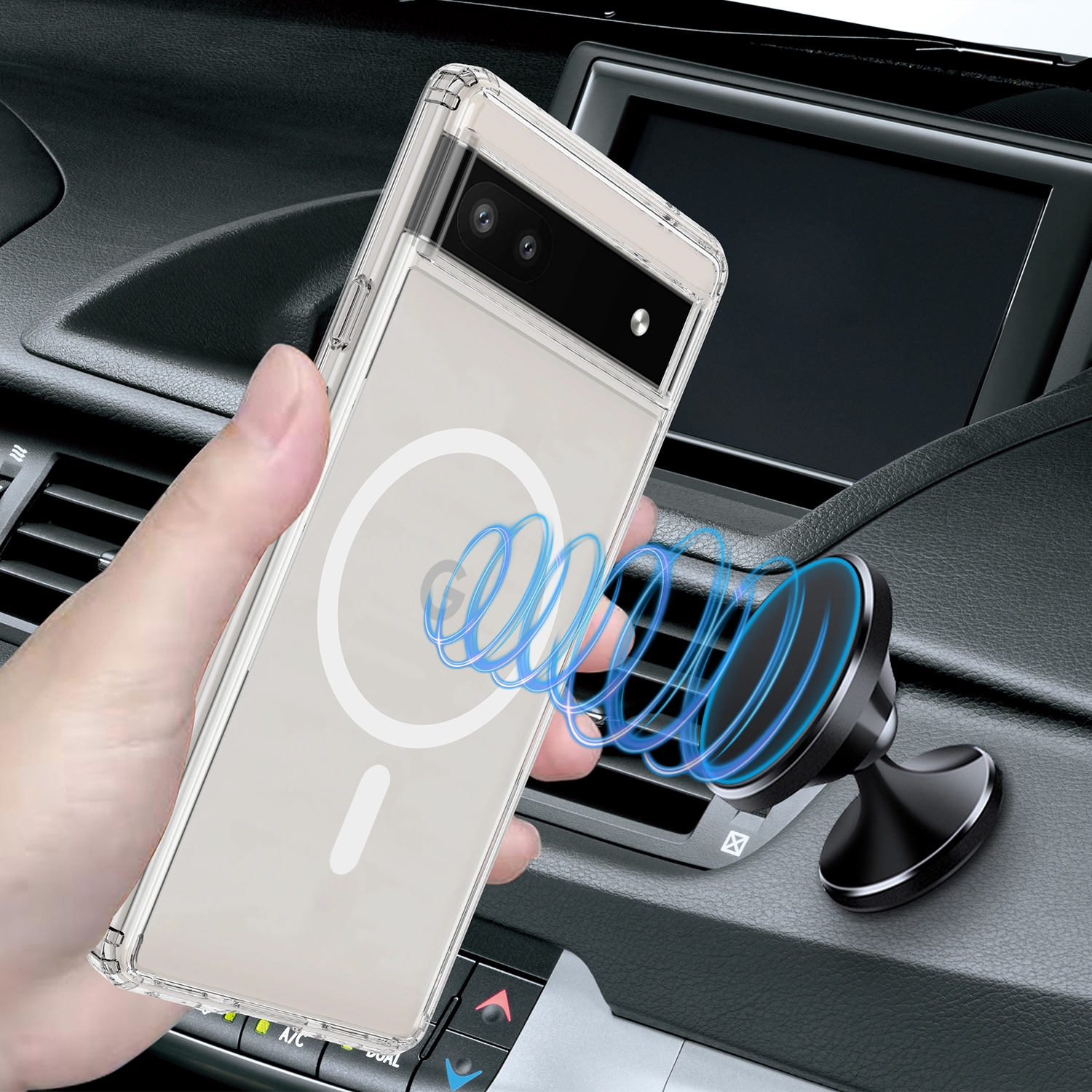 MagSafe Clear Acrylic PC Hybrid TPU Phone Case For Google Pixel 8 Pro/Google Pixel 7/Google Pixel 7a/Google Pixel 6a/Google Pixel 7 Pro/Google Pixel 8. 
