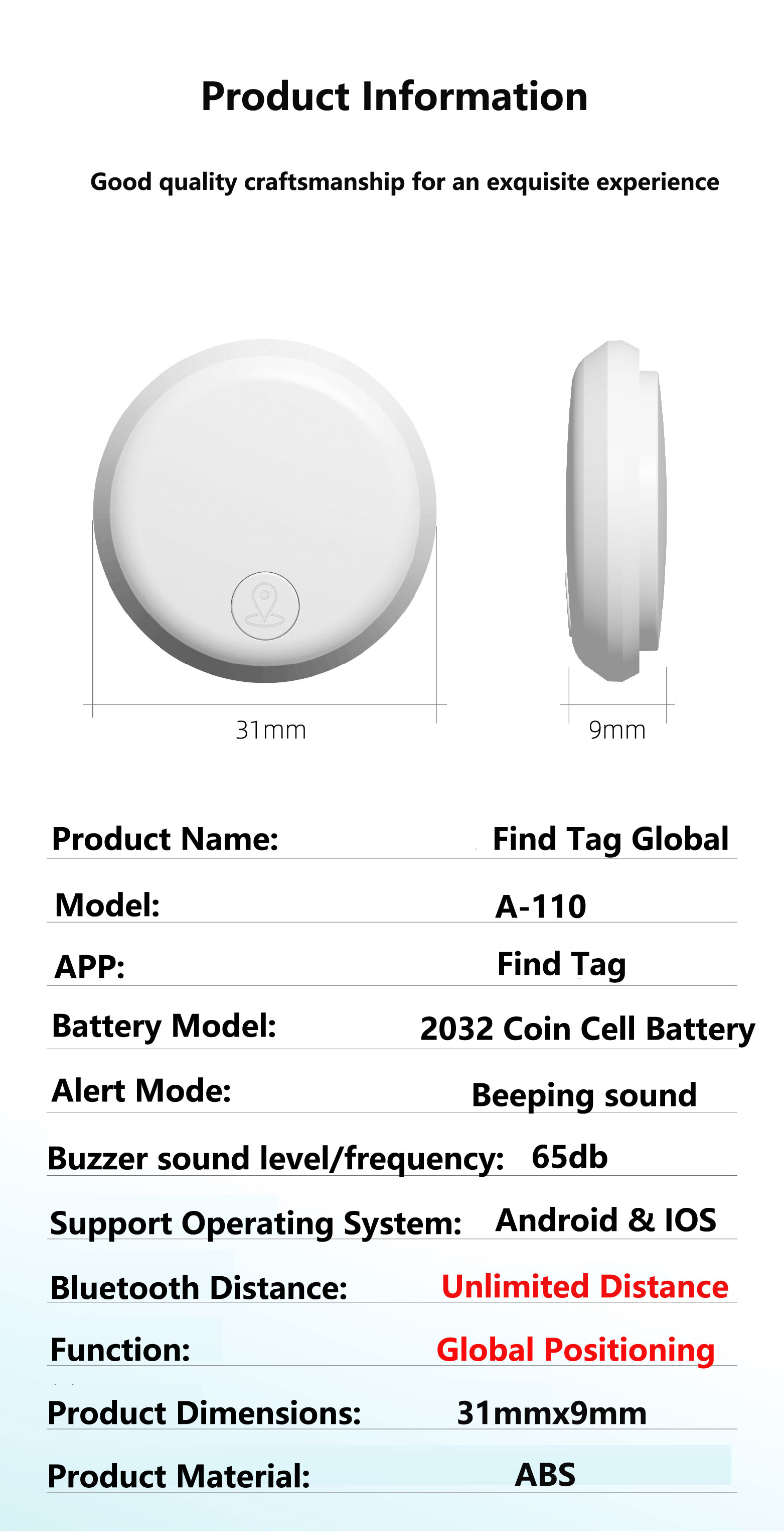 Smart Finder Find Tag Global Position Locator For Android IOS Work Smart Tag History Tracks and Multi-View Unlimited Distance. 