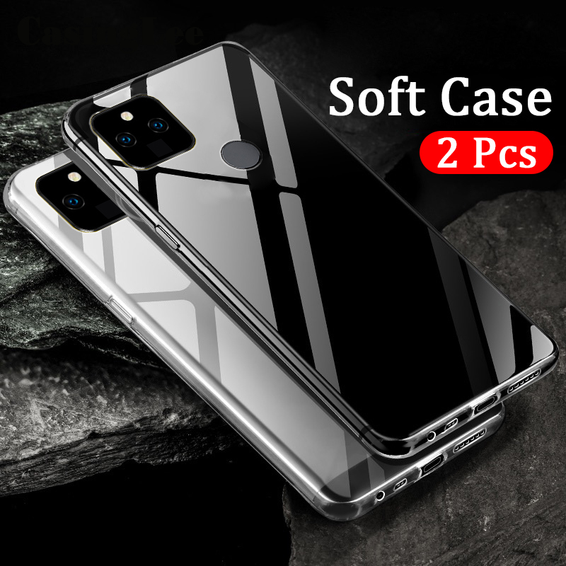 2PCS for Google Pixel 5A 5G case Soft Transparent Full Protection Clear Back Cover Google Pixel 5A Phone cases For girls and Boys. 