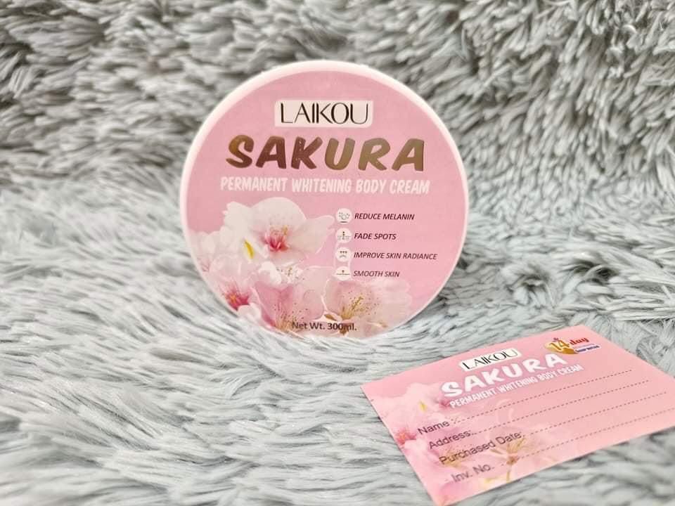 Laikou Sakura Permanent Body Cream 300ml. 