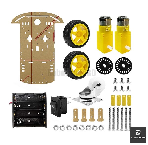 2WD Smart Robot Car Chassis Kits For Arduino Robot Car | 2 Wheel Motor Chassis Kit. 