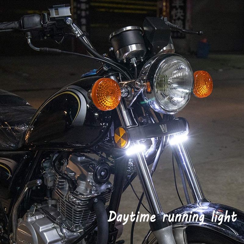 Motorcycles LED Turn Signal Daytime Running Flasher Fork Strip Lights Switchback Other
